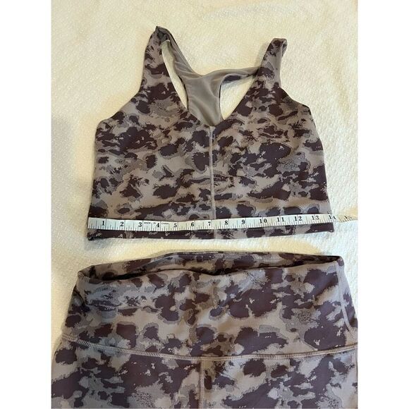 New Mono B tie dye purple mauve exercise set sports bra and shorts - Picture 7 of 11